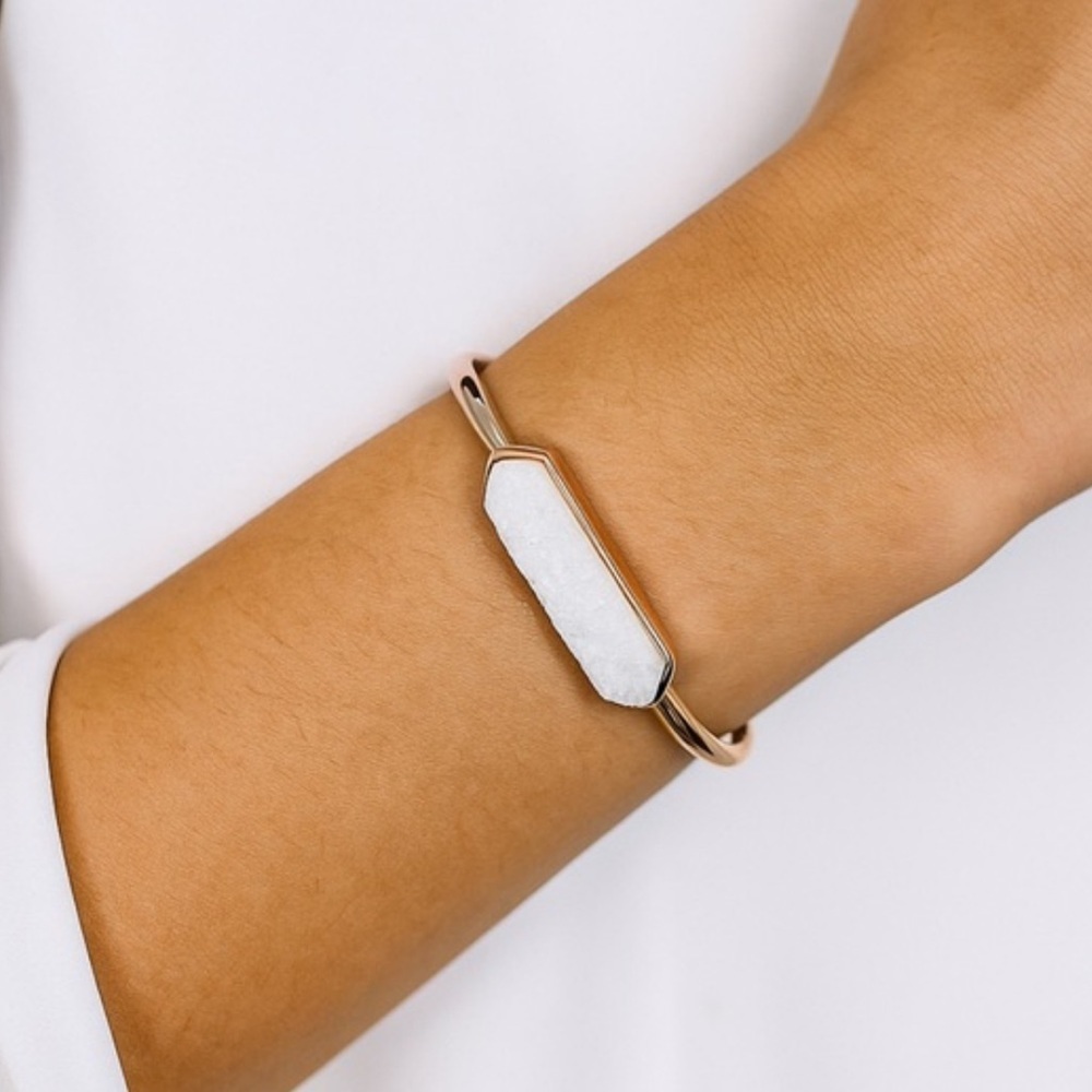 NWOT Kinsley Armelle Rose Gold Quartz Bracelet Cuff